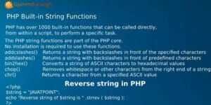 String in php, Reverse string in PHP