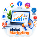Digital marketing services including SEO, Google Ads, social media marketing, lead generation and business growth
